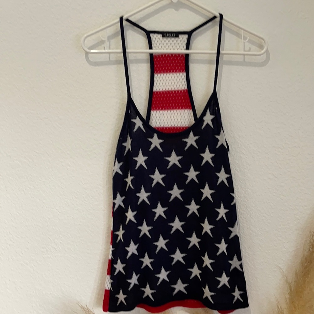 Knit American Flag tank top